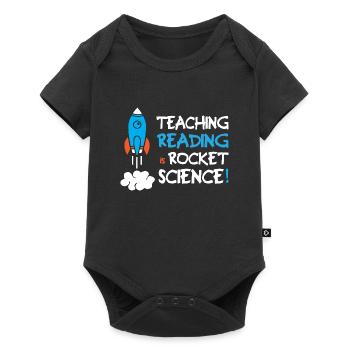 Teaching Reading Is Rocket Science - Baby Premium short-sleeve bodysuit - black - Front