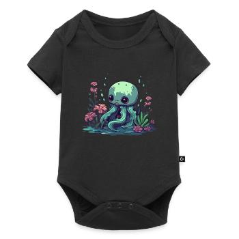 Squid Corals Sea Ocean Marine Life Animals - Baby Premium short-sleeve bodysuit - black - Front