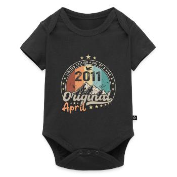2011 April 2011 Birthday April 2011 April - Baby Premium short-sleeve bodysuit - black - Front