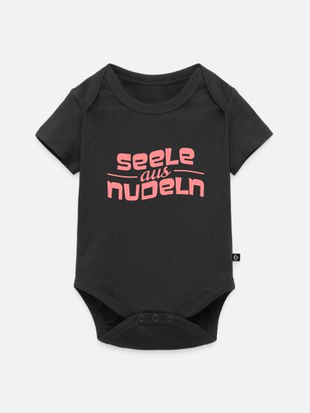 seele aus nudeln - Baby Premium Kurzarmbody - Schwarz