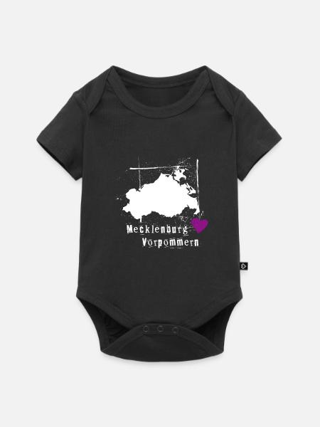 Mecklenburg Vorpommern - Baby Premium Kurzarmbody - Schwarz
