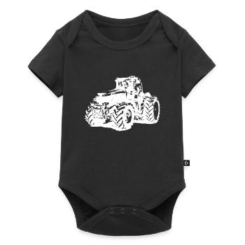 Tracteur, chemise ou pull d'agriculteur - Body à manches courtes Premium Bébé - noir - Devant
