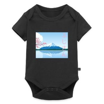 fuji san - Body à manches courtes Premium Bébé - noir - Devant