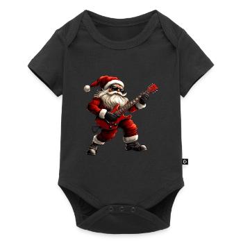 Guitarist Christmas - Baby Premium short-sleeve bodysuit - black - Front