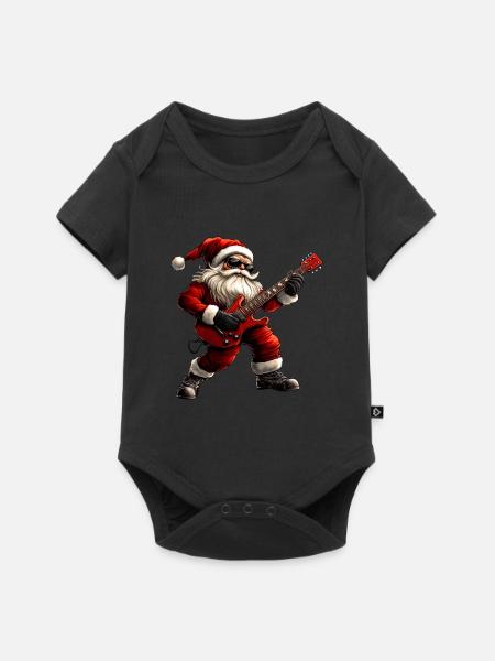 Guitariste Noël - Body à manches courtes Premium Bébé - noir