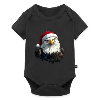 Eagle Christmas - Baby Premium short-sleeve bodysuit - black - Front