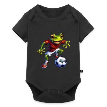 Football des grenouilles - Body à manches courtes Premium Bébé - noir - Devant