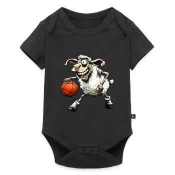 Sheep Basketball / Basketball Sheep - Baby Premium short-sleeve bodysuit - black - Front