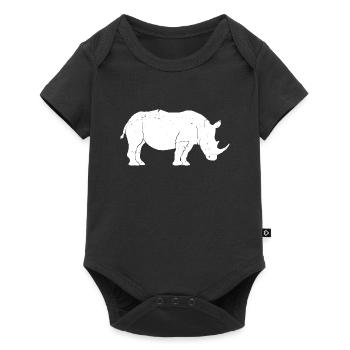 Rhino Sketch Rhinoceros Safari Amoureux des animaux sauvages - Body à manches courtes Premium Bébé - noir - Devant