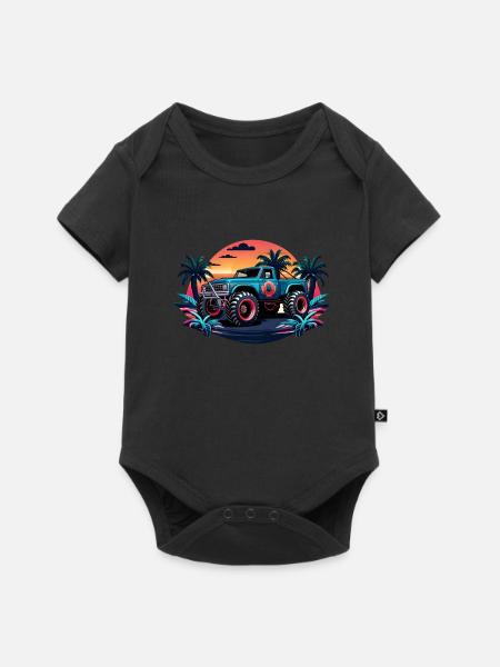 OFF ROAD - Baby Premium Kurzarmbody - Schwarz