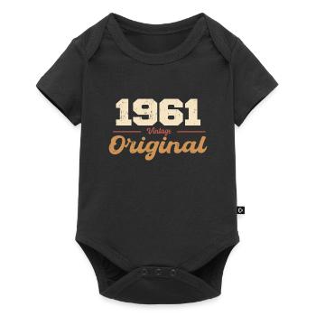 1961 Vintage Anniversary Retro Gift 1961 - Baby Premium short-sleeve bodysuit - black - Front