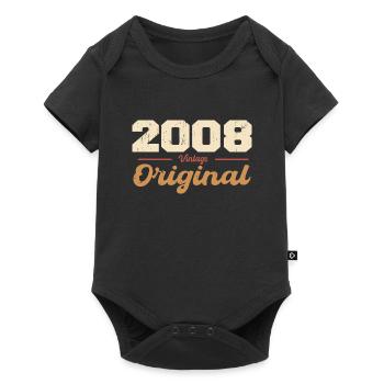 2008 Vintage Anniversary Retro Gift 2008 - Baby Premium short-sleeve bodysuit - black - Front