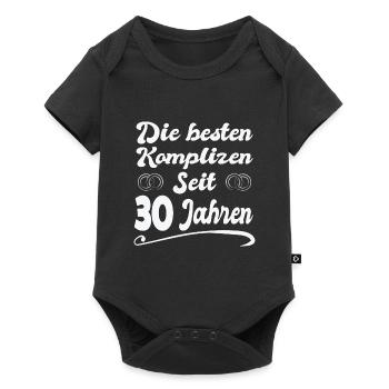 30 Jahre Ehe Ehefrau 30. Hochzeitstag Geschenk - Baby Premium Kurzarmbody - Schwarz - Vorne