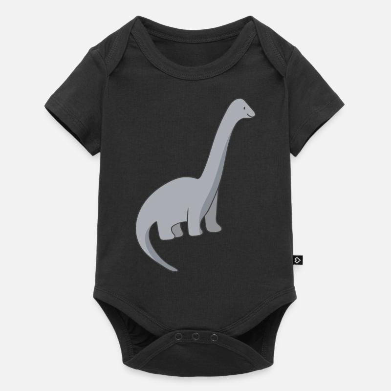 Dinosaurier Dino - Baby Premium Kurzarmbody - Schwarz