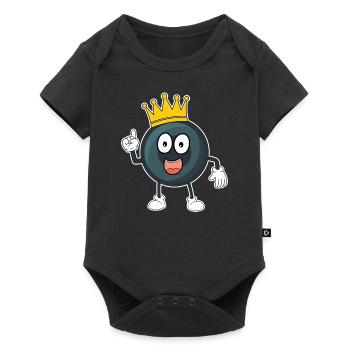 Billard Queue Billardkugel Snooker Pool Kinder - Baby Premium Kurzarmbody - Schwarz - Vorne