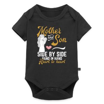 Mère et fils Maman enfants - Body à manches courtes Premium Bébé - noir - Devant