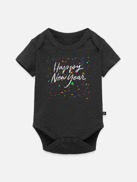 Happy New Year Party - Baby Premium Kurzarmbody - Schwarz