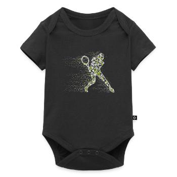 Tennis - Baby Premium Kurzarmbody - Schwarz - Vorne