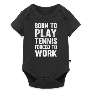 Tennis - Baby Premium Kurzarmbody - Schwarz - Vorne