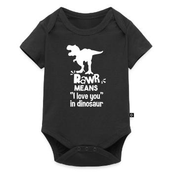 RaWR Means - I love you in dinosaurs - Baby Premium short-sleeve bodysuit - black - Front
