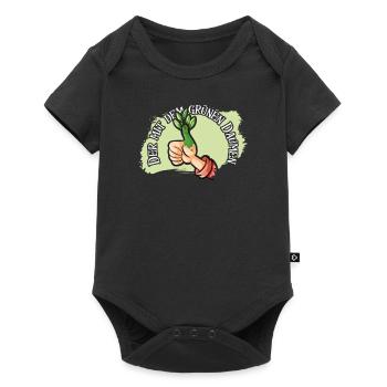 Der mit dem grünen Daumen! - Baby Premium Kurzarmbody - Schwarz - Vorne