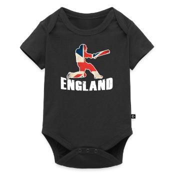 Angleterre Cricket Shirt Cricket Team - Body à manches courtes Premium Bébé - noir - Devant