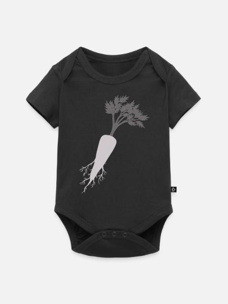 Karotte - Baby Premium Kurzarmbody - Schwarz