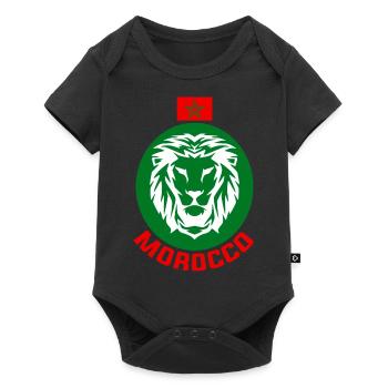 Marokko - Baby Premium Kurzarmbody - Schwarz - Vorne