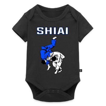 Judo Shiai T-Shirt mit den Judoas - Baby Premium Kurzarmbody - Schwarz - Vorne