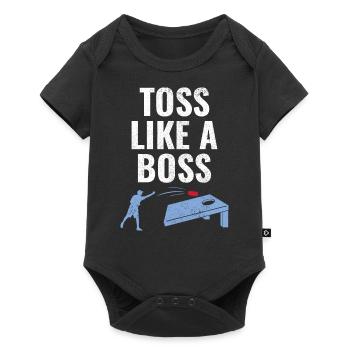 Cornhole Bean Bag Toss Outdoor Lawn Game Funny - Baby Premium short-sleeve bodysuit - black - Front