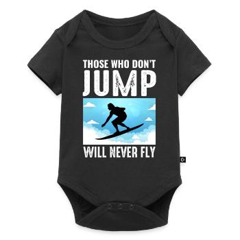 Skysurf Parachutisme Extreme Sport Skydiver Drôle - Body à manches courtes Premium Bébé - noir - Devant