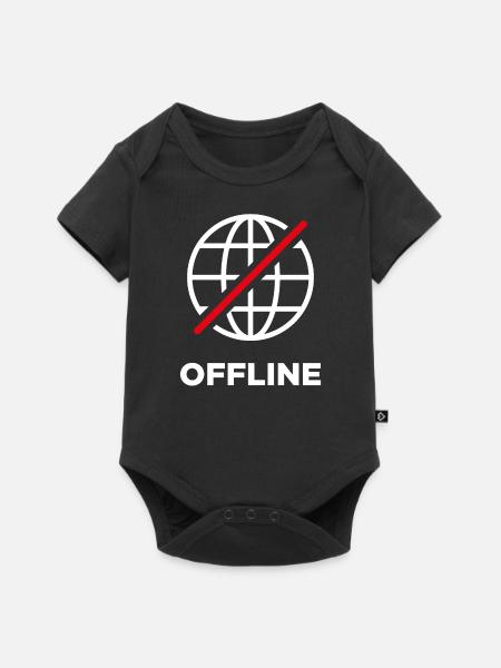 Offline - Baby Premium Kurzarmbody - Schwarz