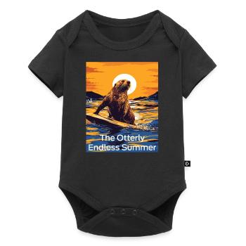 841 Surfing Endless Summer Stoked Otter 841 - Baby Premium short-sleeve bodysuit - black - Front