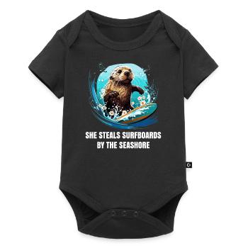 Otter 841 Surfing Santa Cruz Otter 841 - Baby Premium short-sleeve bodysuit - black - Front