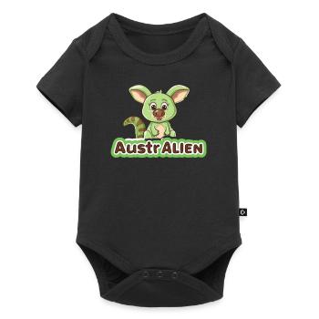 ausAustralia Roo Aussie Funny Australien Kangaroo - Baby Premium short-sleeve bodysuit - black - Front
