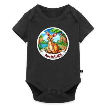 ausAustralia Roo Aussie Funny Australien Kangaroo - Baby Premium short-sleeve bodysuit - black - Front