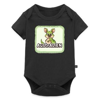 ausAustralia Roo Aussie Funny Australien Kangaroo - Baby Premium short-sleeve bodysuit - black - Front
