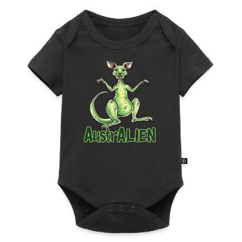 ausAustralia Roo Aussie Funny Australien Kangaroo - Baby Premium short-sleeve bodysuit - black - Front