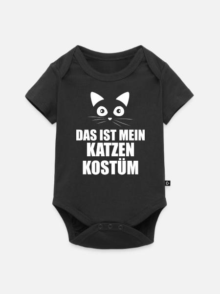 Katzenkostüm Karneval - Baby Premium Kurzarmbody - Schwarz
