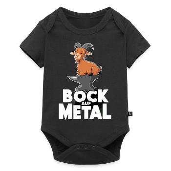 Bock auf Metal - Baby Premium Kurzarmbody - Schwarz - Vorne
