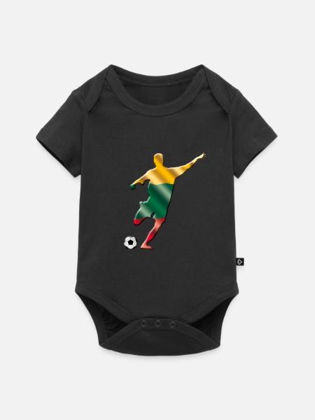 Litauen - Baby Premium Kurzarmbody - Schwarz