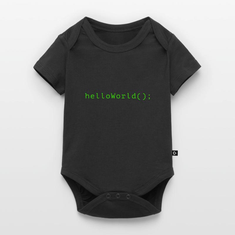 HelloWorld Program Code Coding Informatik Baby Premium short-sleeve bodysuit