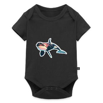 Orca - Baby Premium Kurzarmbody - Schwarz - Vorne