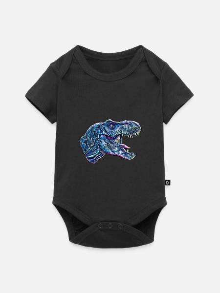 T-Rex - Baby Premium Kurzarmbody - Schwarz