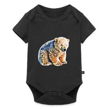 Icebear - Baby Premium short-sleeve bodysuit - black - Front