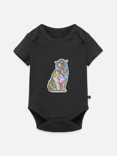 Tiger - Baby Premium Kurzarmbody - Schwarz