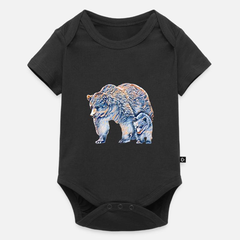 Ours - Body à manches courtes Premium Bébé - noir