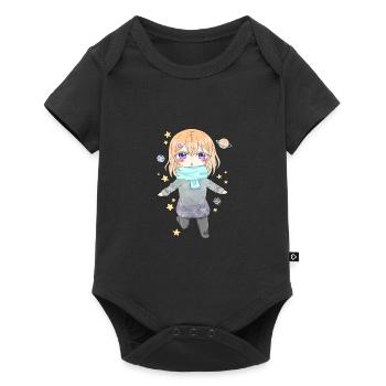 Astronaut Manga Girl - Body à manches courtes Premium Bébé - noir - Devant