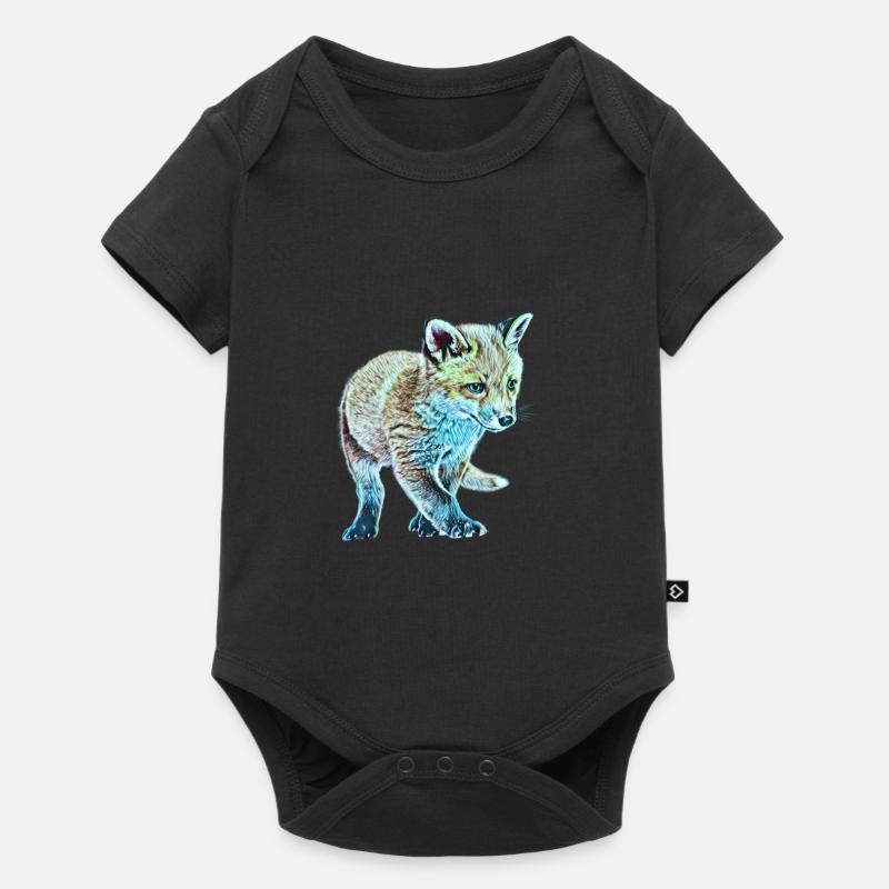 Fuchs - Baby Premium Kurzarmbody - Schwarz