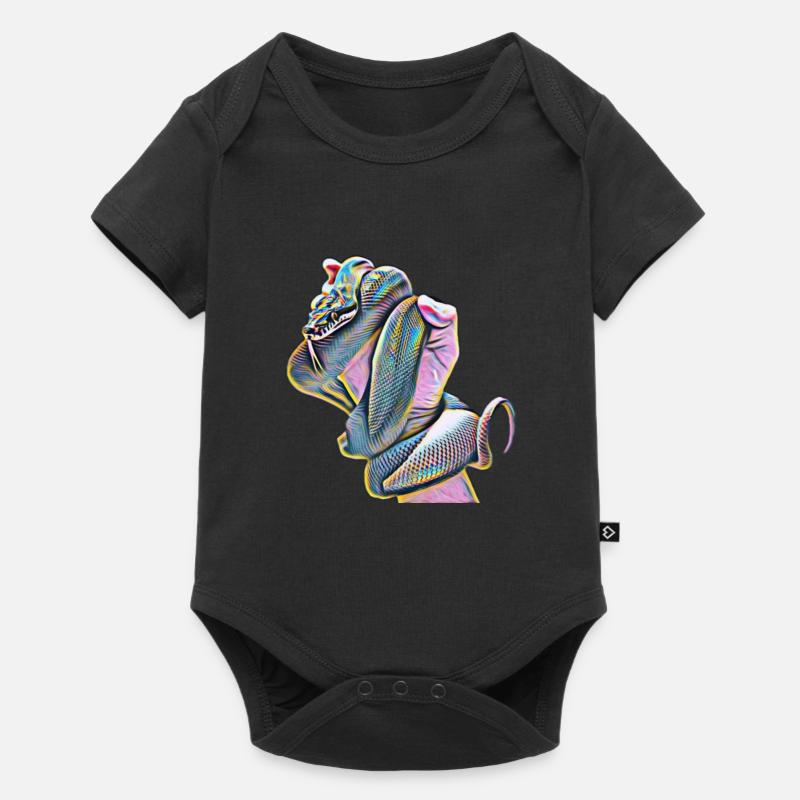 Schlange - Baby Premium Kurzarmbody - Schwarz